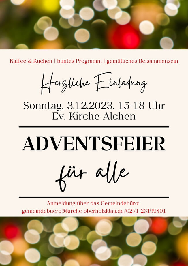 Adventsfeier Kirchengemeinde Oberholzklau