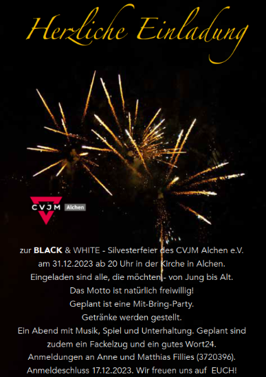 Silvesterfeier CVJM Alchen