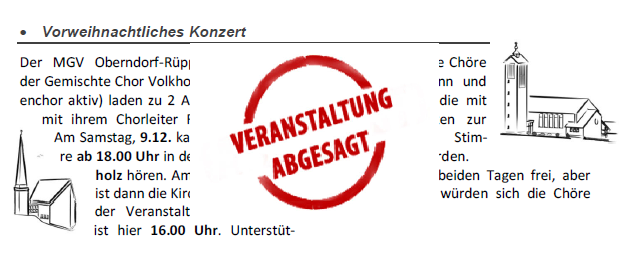 ABGESAGT: Vorweihnachtliches Konzert
