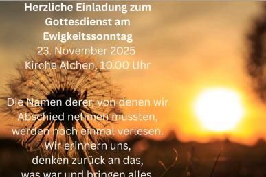 Gottesdienst 23.11. Ewigkeitssonntag
