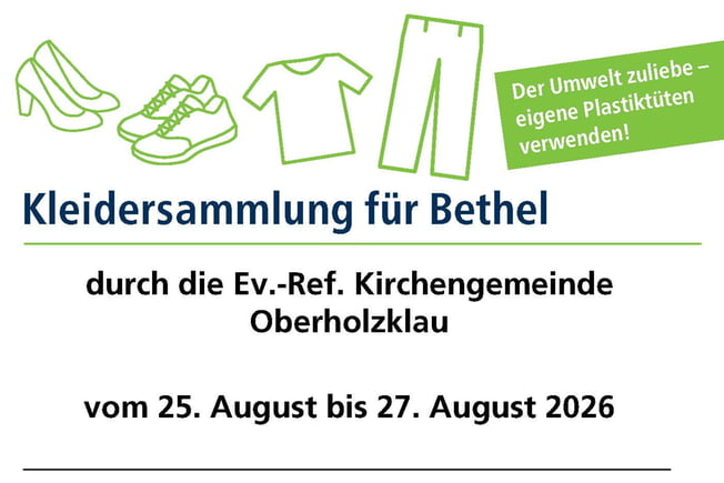 Kleidersammlung f&uuml;r Bethel