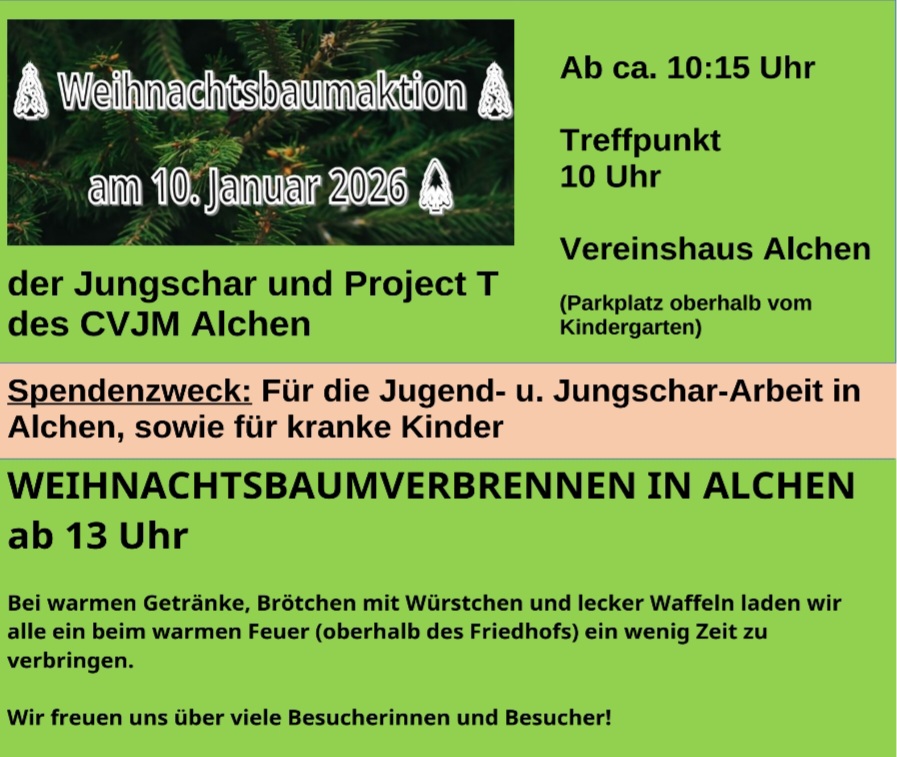 CVJM Weihnachtsbaumaktion 2026